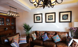 氣質美觀沙發(fā)背景墻貼畫設計效果圖